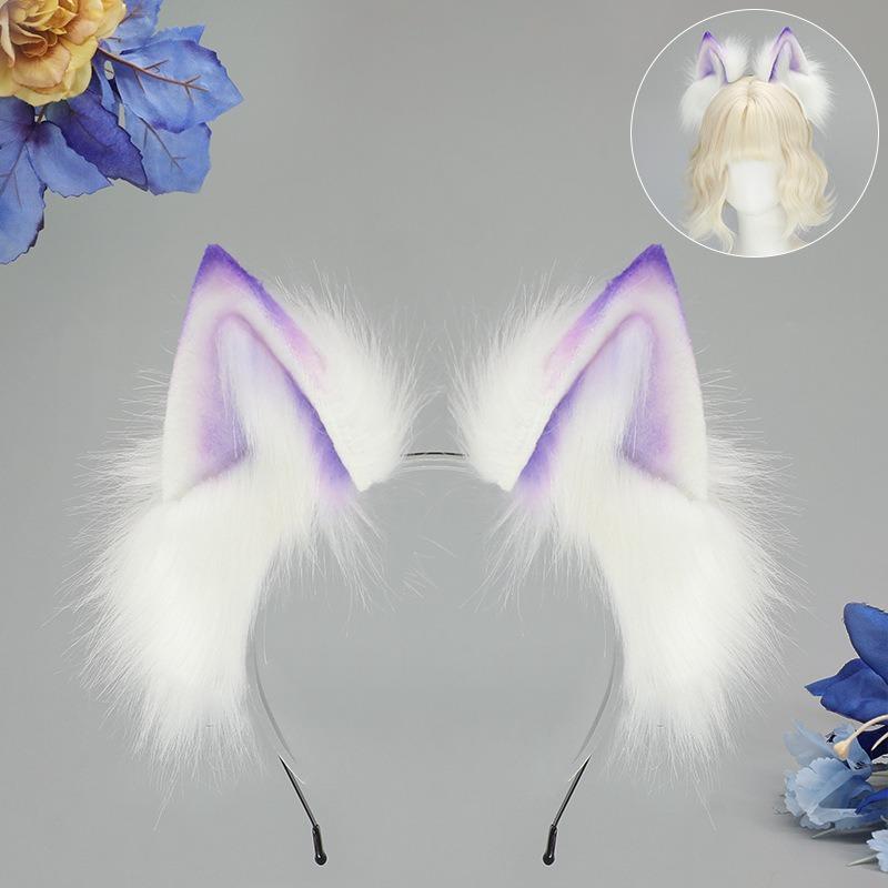 Subculture dopamine colorful gradual change cat ear handmade dark star fox ear halloween beast ear wolf ear headband