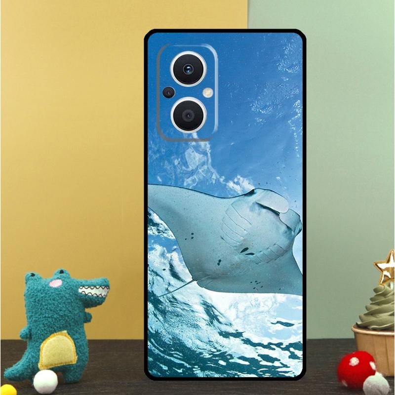 Animal Manta Ray Case For OPPO Reno 15 Pro 15F 10 11 12 13 13F 14 14F 8 7 Lite 8T OPPO Find X9 X8 X6 Pro Cover