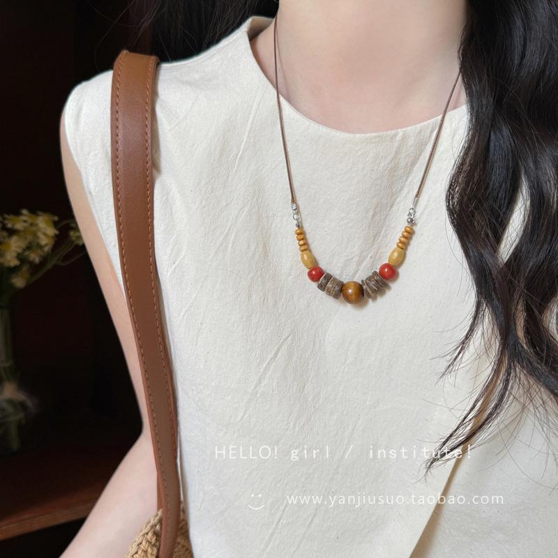 New Chinese Retro Popular Ethnic Style Necklace Women's Versatile Niche Long Sweater Chain High-end Simple Accessories