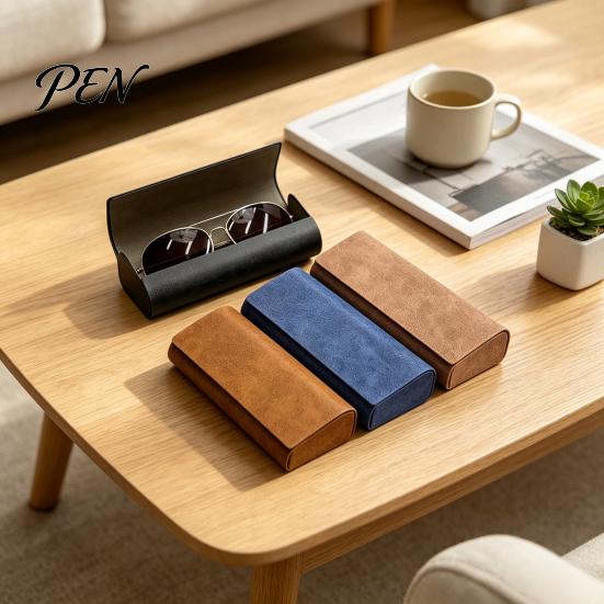 Reading Glasses Storage Vintage Magnetic Eyeglasses Case, Hard Shell Sunglasses Holder for Case Travel, Portable Anti Crush Anti-Pressure Protective