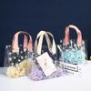 High-End Transparent PVC Leather Handbag with Chrysanthemum Design - Perfect Wedding Candy Gift Bag for Guests