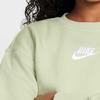 Nike Sweatshirt Fashion Comfortable Versatile Crew Neck Fleece Lined Thermal Light Green Teenagers DD7473-343
