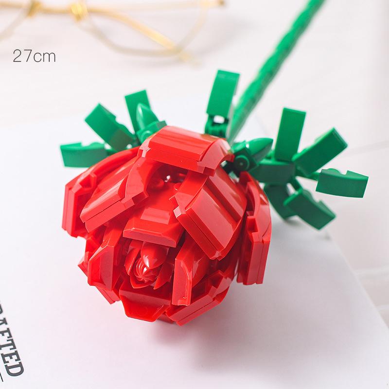 Plastic Small Particle Building Blocks Flower Three-dimensional Puzzle Children Gifts Educational Toys