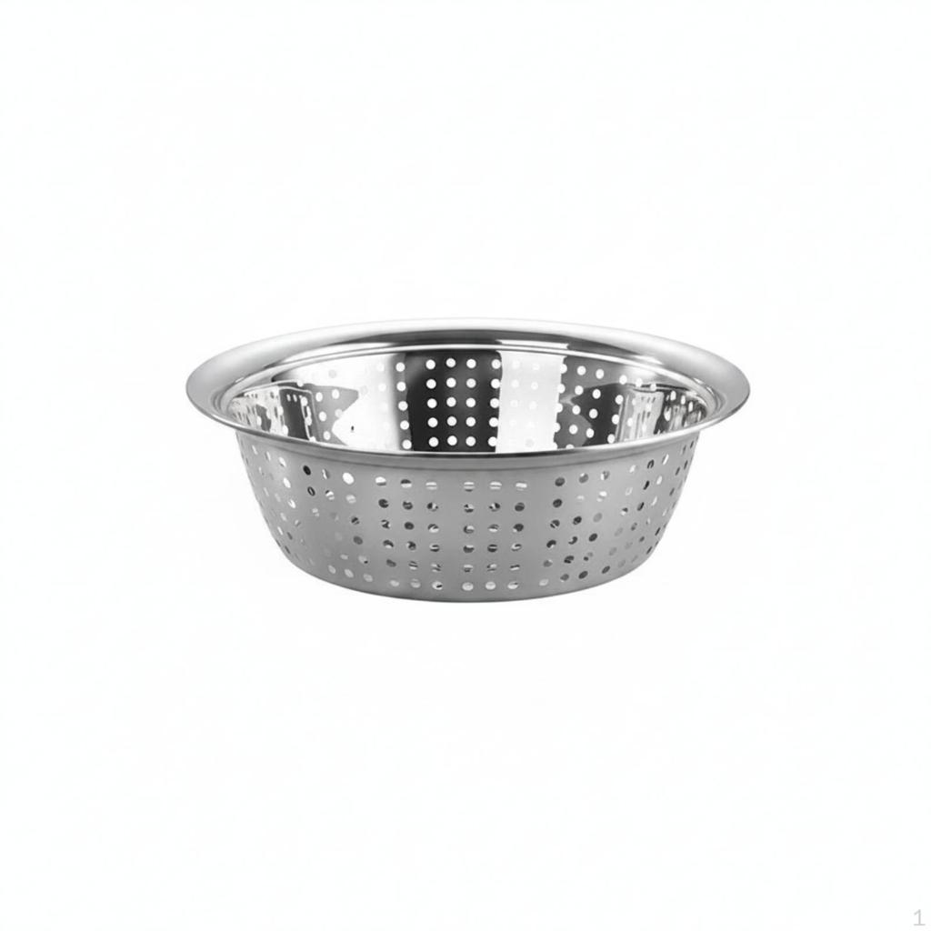 Stainless Steel Colander Perforated Vegetable Strainer Thickened Draining Basin for Home Cooks,
