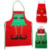 Elfen Weihnachts-Küchenschürze Samt Weihnachts-Schürzen Geschenk Küchen-Kochschürze Festlich