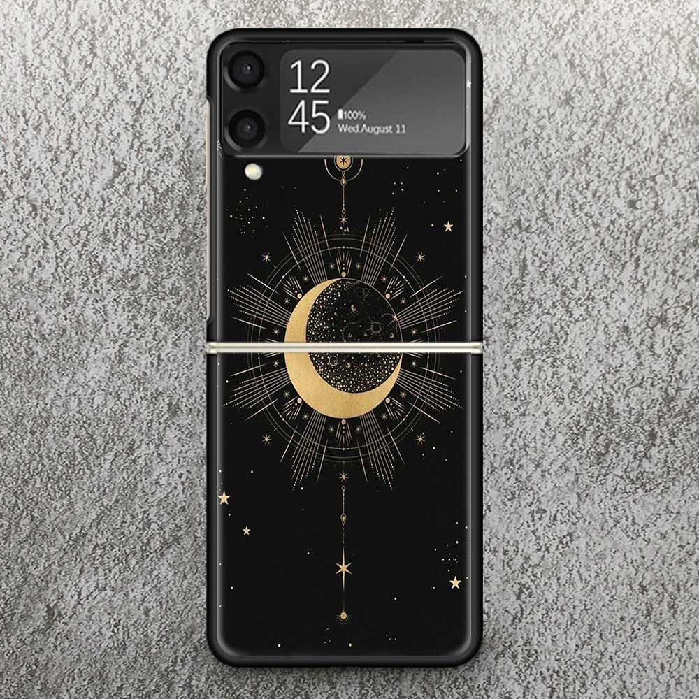 

Чехол-тотем «Тайна Луны» с принтом ведьмы для телефона Samsung Galaxy Z Flip 3 4 5 6 7 5G, корпус Flip7 Flip6 Flip5 Flip4 Flip3, узор Co Samsung Z Flip 5