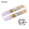 1500Pcs/box Nail Art Rhinestones 12 Grids Flatback Round Crystal Diamond Nail Gems Nail Art Decorations Manicure Accessories
