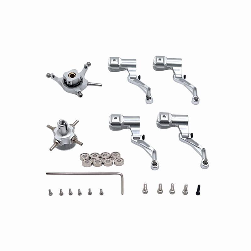 Metal Upgrade Conversion Swashplate Main Blades Grip Clamp Cross Rotor Head Parts for Wltoys K124 K170 RC Helicopter