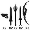 MOC Medieval Building Block Soldier Figure Weapon Accessories Battle Axe Bow Arrow Sword Sheath Shield Assembly Puzzle Brick Toy
