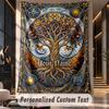 Tree Life Fantasy Artwork Theme Wall Tapestry Customized With Name Text Personalized Hanging Tapestry For Bedroom Living Room Decor