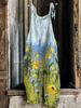 2025 Summer Retro Print Wide-Leg Women's Jumpsuit
