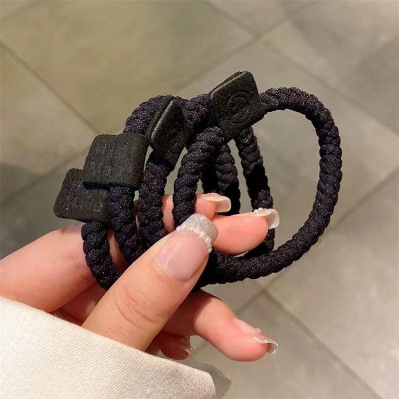 

Minimalist Twist Hair Ropes Set Soft High Elastic Hair Rings Casual Versatile Ponytail Hair Scrunchies one size