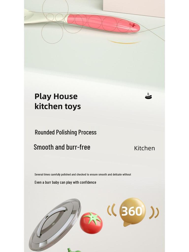 Children's Play Kitchen Toy Rice Cooker Set, Cooking Simulation Kitchenware, New Year Gift for Boys and Girls Ages 3-6