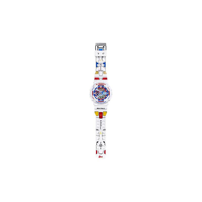 CASIO G-Shock Series 40th Anniversary Cooperation Co-branded Model Original Gundam RX-78-2 Quartz Resin Rubber Strap Men's Watch Blue GA-110TR-7APRGD
