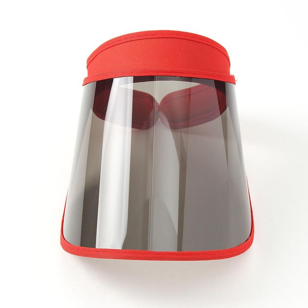 UV Protection Sun Cap 2-piece Set (red) Sun Protection Hat