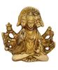 Lord Panchmukhi Hanuman Idol, Pure Brass Statue Of God Hanuman, Gold, Puja Item