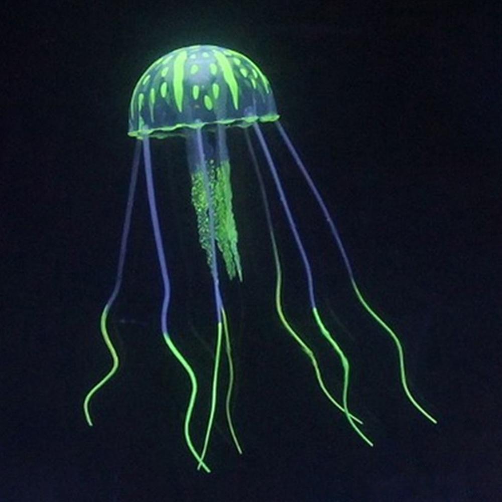 Fish tank landscaping simulation jellyfish decoration silicone transparent fluorescent jellyfish