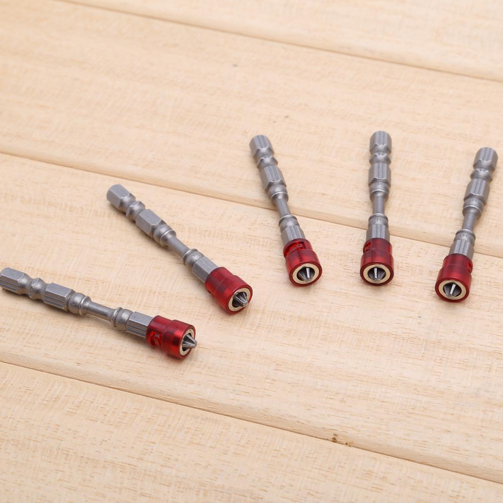 5Pcs Magnetic Screwdriver Bit Set 1/4Inch Hex Shank Cross-head Drill Phillips Screw Driver Electric Drill Power Tool Accessories