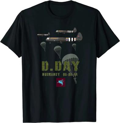 Mode streetwear vintage 6e division aéroportée D-Day Normandie WW2 T-shirt homme manches courtes décontracté coton col rond été t-shirts