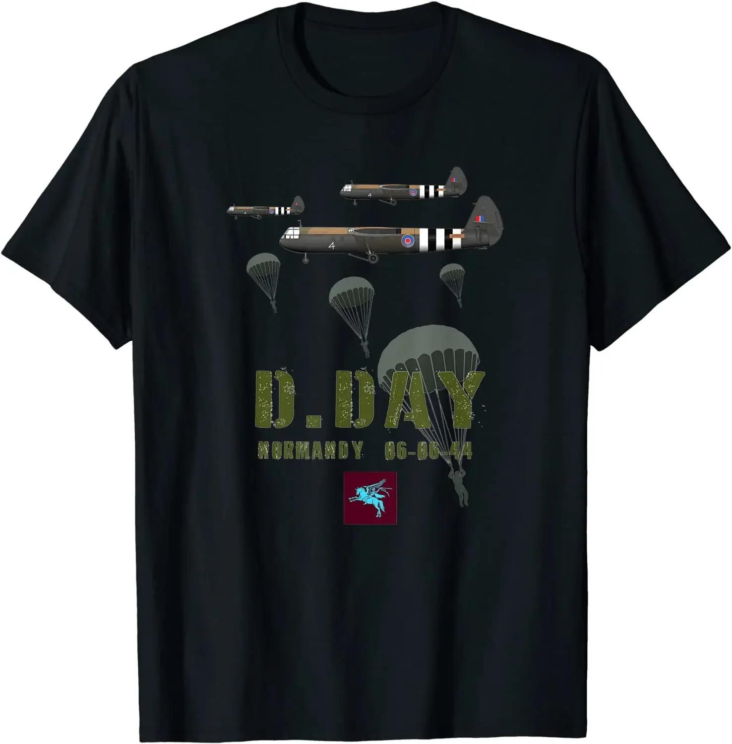 

streetwear fashion vintage 6th Airborne Division D-Day Normandy WW2 Men T-Shirt Short Sleeve Casual Cotton O-Neck Summer Tees 4XL