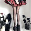 Gothic Style Mesh Tights With Edgy Crosses Motif Breathable Nylon For Women