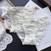 Women's Ice Silk Lace Trim Polka Dot Underwear - Cute Candy Colors, Fits 80-130 Jin