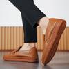 Summer Mens Leather Loafers Shoes Breathable Slip On Business Men Casual Shoes Classic Comfy Driving Walking Sneakers Moccasins