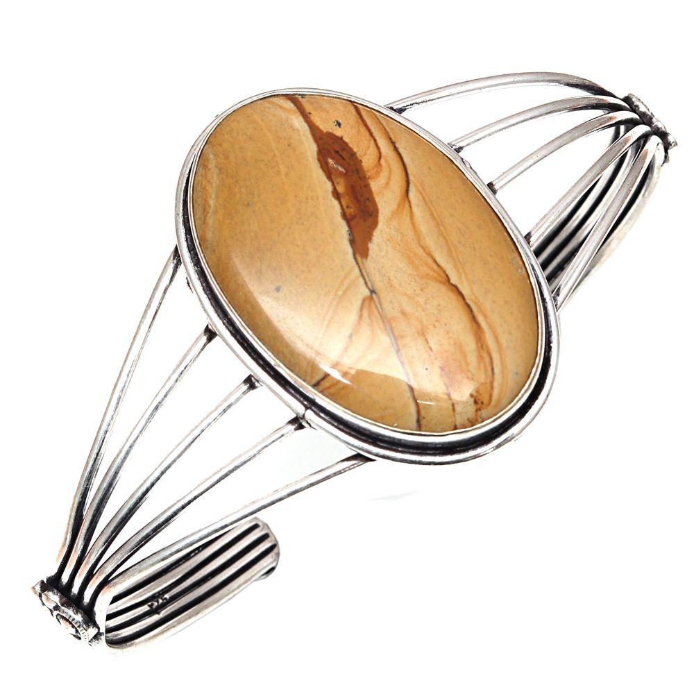 

Браслеты-манжеты из драгоценных камней Amrican Jasper, 7 дюймов, регулируемые