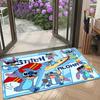 1pc Stitch Cartoon Carpet, 100% Polyester, Non-slip, Machine Washable, Waterproof, Outdoor Yard and Garden Decor, Home and Bedroom Decorative