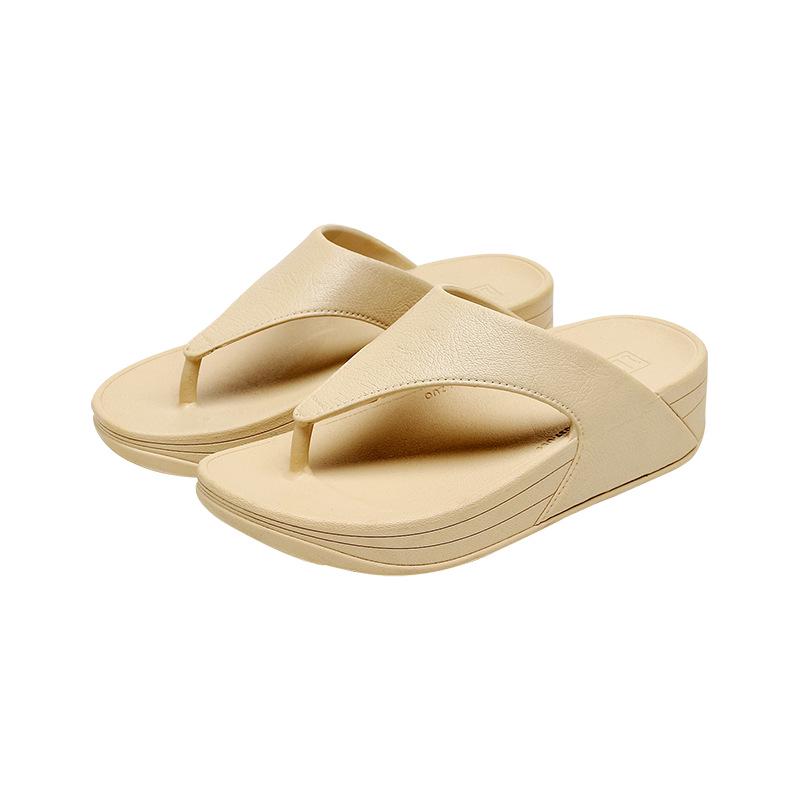 Women's Beach Wedge Heel Flip-Flops: Soft Sole, Waterproof, Non-Slip, Thick Sole, Summer Thong Sandals
