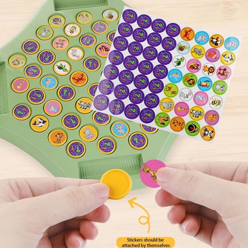 Animal Fruit Memory Matching Game Educational Board Game Kids Interactive Parent-Child Chess Set Cartoon Logical Thinking Toy