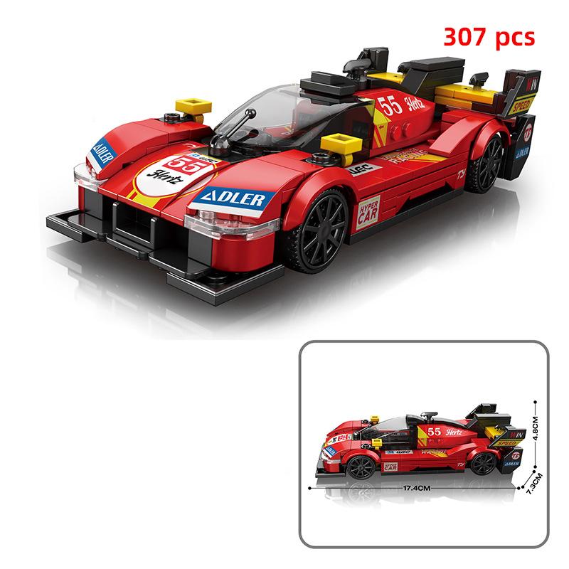 City Technical Car Speed  Racing Car Building Blocks Sports Police Car Pick Up MOC Creative Vehicle Toys