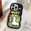 Cartoon Duck Soft Phone Cover Case for iPhone 18 17 Air 14 11 12 13 8 XR 15 Plus 16 Pro Max