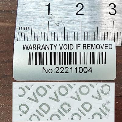 100pcs 30x12mm Serial Number Warranty Seal BAR-CODE Security Label Box Safety Sticker VOID Left Removal Proof Tamper Evident
