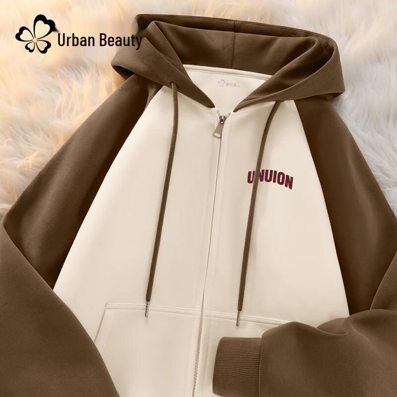 Women's Loose Fit Hooded Zip-Up Sweatshirt