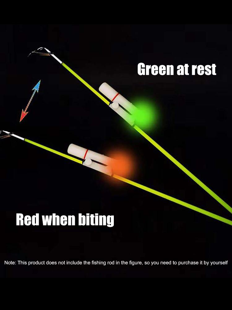 Fishing Rod Luminous Stick Removable Fishing Rod Tip Light Waterproof Fishing Rod Alert Indicator Light for Night Fishing