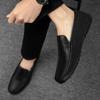 2025 Leather Loafers Men Casual Shoes Classic Man Moccasins Luxury Designer Flats Slip On Black Mens Driving Shoes