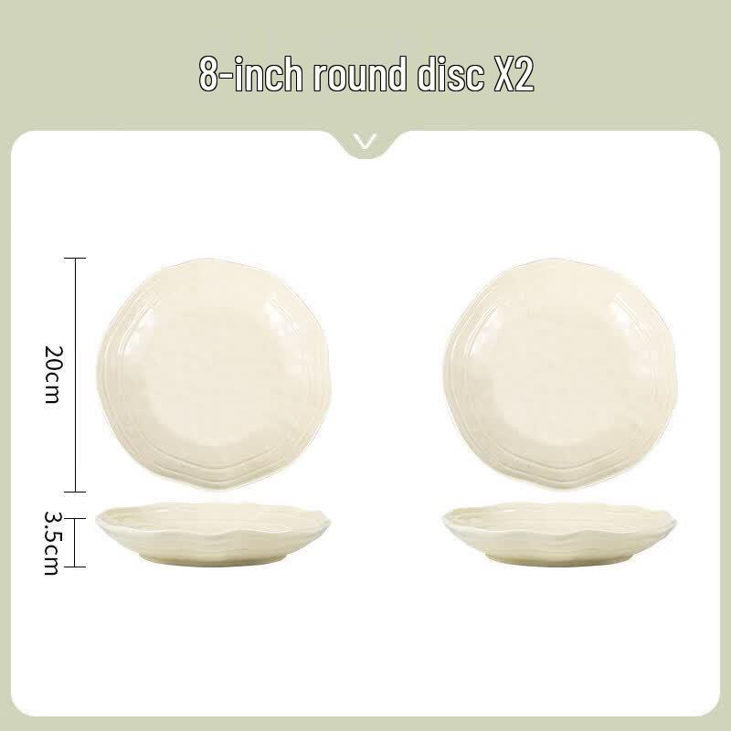 Qiwei Cream Style Ceramic Dinner Bowl