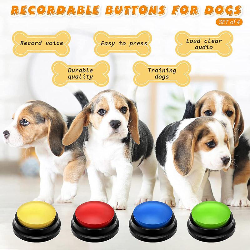 Pet Toys Voice Recording Button  Dog Buttons for Communication Pet Training Buzzer Recordable Talking Button Intelligence Toy