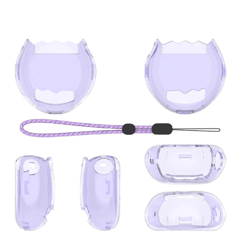 Transparent Protective Case Crystal PC Anti-Scratch Hard Shell with Lanyard Dustproof Clear Cover for Tamagotchi Paradise