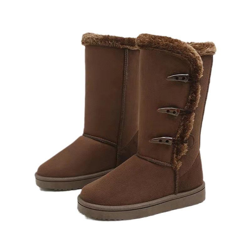 Winter new thick-soled velvet snow boots women's warm non-slip heightening versatile fashion boots