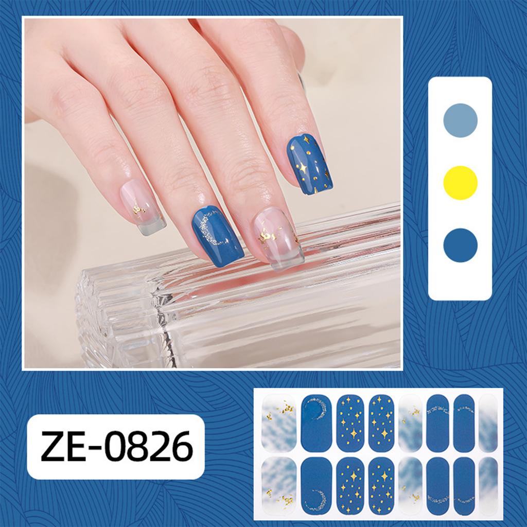 Trendy Nails Polish Wraps Gels Nail Strips French Tip Gels Nail Sticker Gradient Gels Nail Wraps Nail Art Decoration