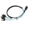 12GBPS Mini SAS HD SFF 8643 to 4 SATA 3.0 Cable PVC Dual Channel 7P Server Hard Disk Array Data Line 0.5m   1.6ft