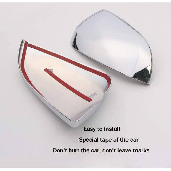 Car Accessories Fit for Toyota 4Runner 2014-2022 2023 2024 Side Door Mirror Cover Cap Decor Trim (Glossy Chrome Style) ABS 2 PCS