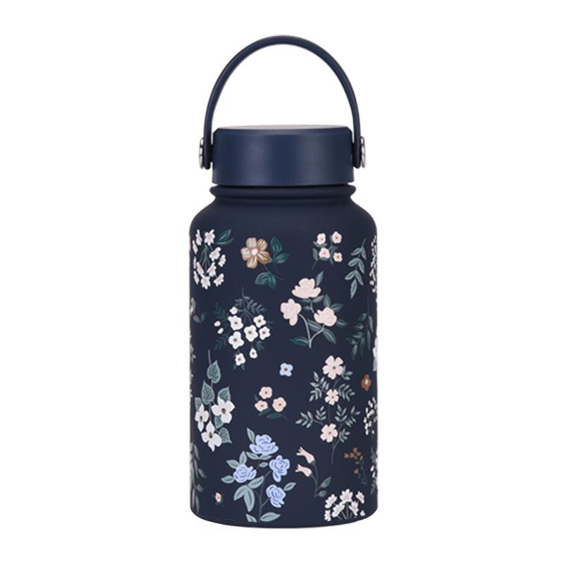 650Ml Thermos Cup Wide Mouth Portable Vacuum Children'S Student Sports Kettle Outdoor Printing Water Cup