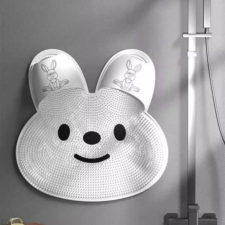 

Силиконовый нескользящий коврик для душа для отшелушивания и очищения кожи ног белый