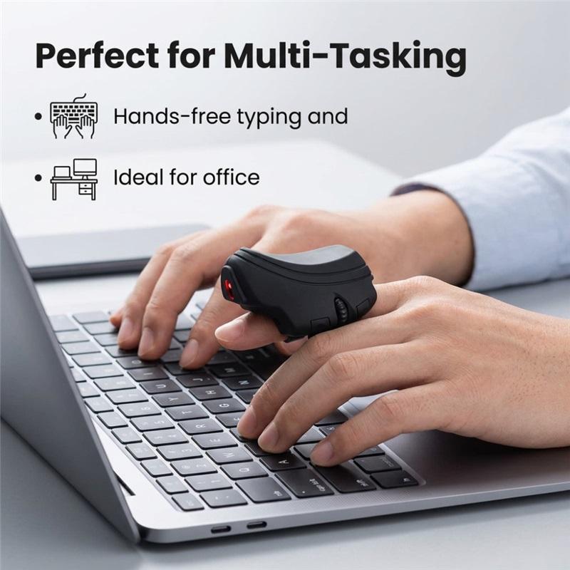 Finger Ring Mouse 1000DPI Easy Control High Efficiency Wireless Finger Ring Mouse Portable Rechargeable 2.4GHz for Office