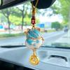 Lucky Cat Car Pendant: New Style Brocade Peace Charm for High-End Car Interiors