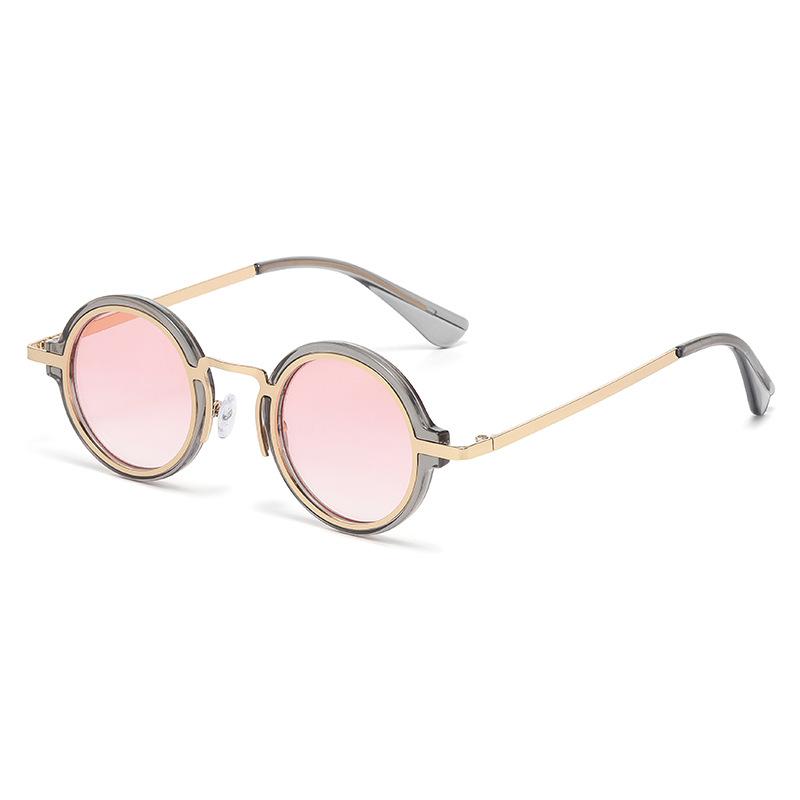 

Personalized Stylish Round Frame Sunglasses for Men and Women Trendy Creative Design for Tourism Street Photography Sunglasses