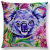 Oil Painting Animals ELK Cushion Cover Deer Lion Dogs Fox Bird Horse Sofa Throw Pillow Case